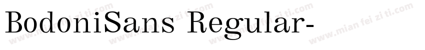 BodoniSans Regular字体转换